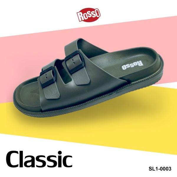 ROSSO รองเท้าแตะ แบบสวมเข็มขัด สีพื้น รุ่น Classic รหัส SL1-0003 